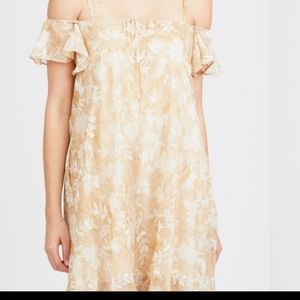 Esley Chiffon floral cold shoulder dress